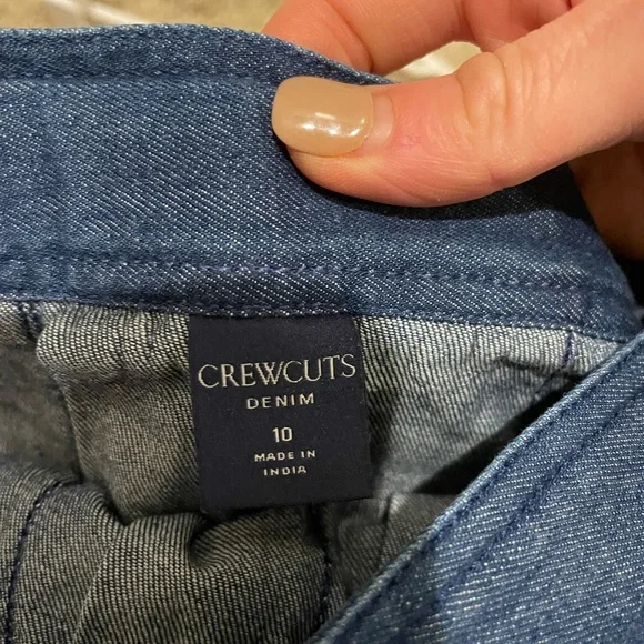 J. Crew Crewcuts Girls Pleated Skirt in Drapey Denim, Sz 10, NWOT - Picture 4 of 4